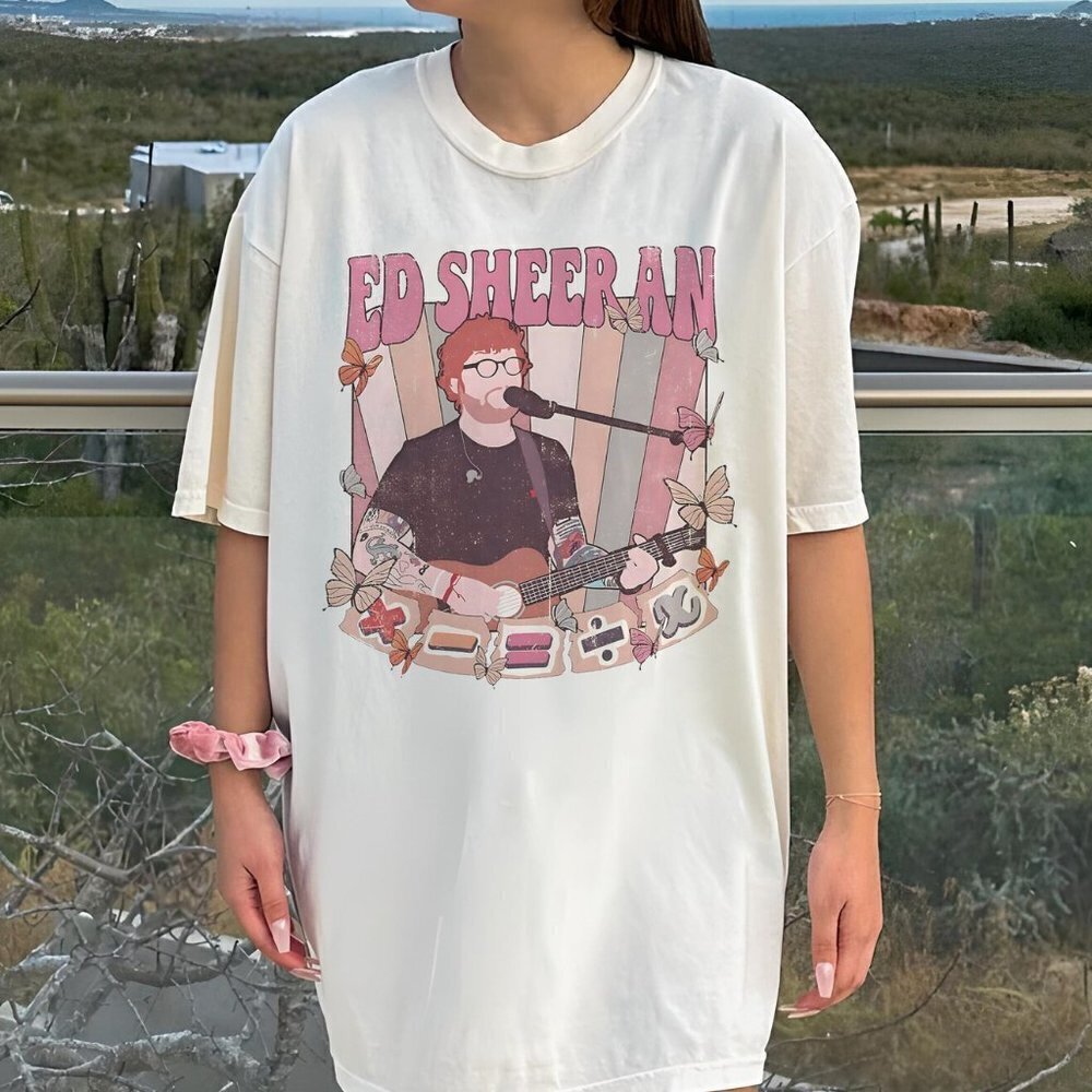 Ed Sheeran World Tour 223 Concert Fan Graphic T-Shirt